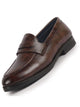 Men Brown Formal Moccasins Slip On Shoes for Office|Memory Cushion Insole|Meeting Comfort Slip-Ons