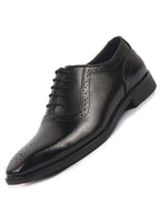 men black genuine leather formal classic lace up brogue shoes for work