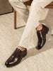 Men Brown Genuine Leather Formal Lace Up Brogue Shoes for Office|Meeting Event Shoes with Comfort