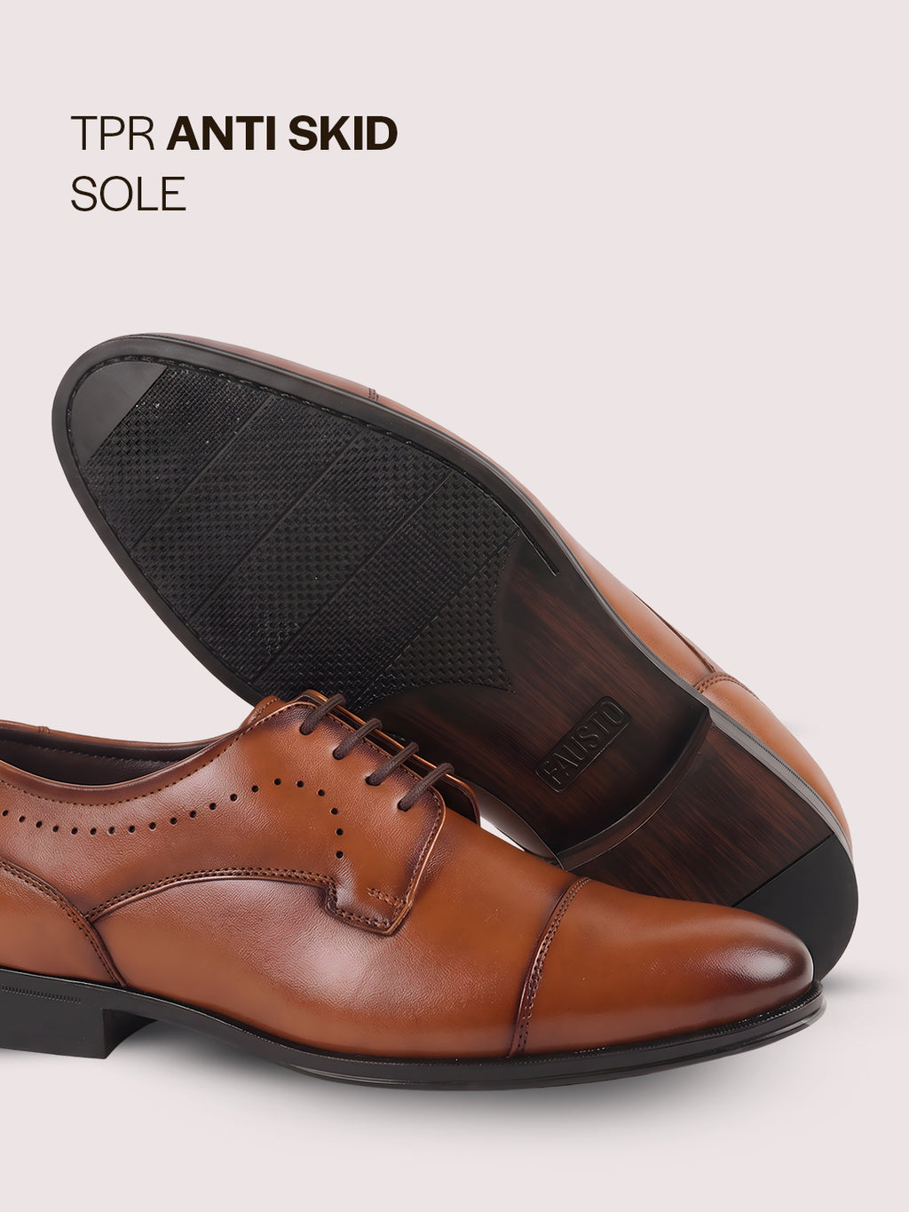 Men Tan Formal Classic Office Lace Up Derby College Shoes|Evening Party, Event, Wedding Tuxedo Oxford Shoe|Memory Cushioned Insole