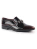 Men Pink Horsebit Buckle Patent Leather Party Formal Slip On Shoes|Extra Cushioned Insole Tuxedo Loafers for Wedding, Reception, Cocktail|Slip Resistant Sole