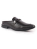 Men Brown Bow Design Textured Back Open Party Formal Patent Leather Mules Shoes|All Day Long Ethnic Slip On Kurta Shoes for Wedding, Festive|Memory Cushioned Insole