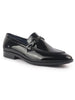 Men Black Horsebit Buckle Patent Leather Wedding Formal Slip On Mocassin Shoes|Extra Cushioned Insole Tuxedo Loafers for Party, Reception, Cocktail|Memory Cushioned Insole