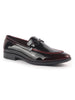 Men Cherry Horsebit Buckle Patent Leather Wedding Formal Slip On Mocassin Shoes|Extra Cushioned Insole Tuxedo Loafers for Party, Reception, Cocktail|Memory Cushioned Insole
