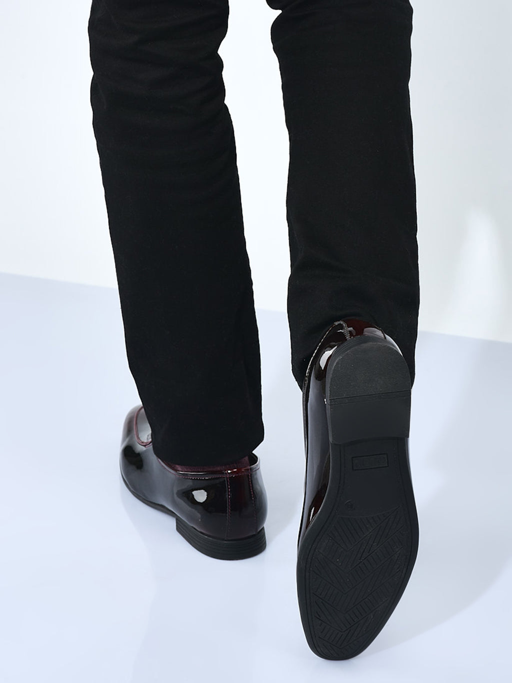 Men Cherry Bow Design Patent Leather Evening Cocktail Party Slip On Shoes|Memory Cushioned Insole Suit Dress Loafers for Wedding, Reception|Lightweight and Comfort