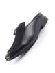 Men Black Bow Design Velvet Upper Back Open Evening Party Formal Slip On Shoes|Memory Cushioned Insole Mules for Wedding, Office, Cocktail Tuxedo Dress|Lightweight and Comfort