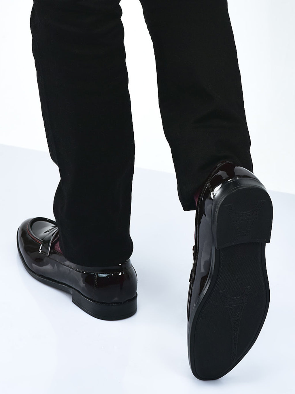 Men Black Classic Patent Leather Party Formal Slip On Shoes|Extra Cushioned Insole Tuxedo Loafers for Wedding, Reception, Cocktail|Slip Resistant Lightweight Sole