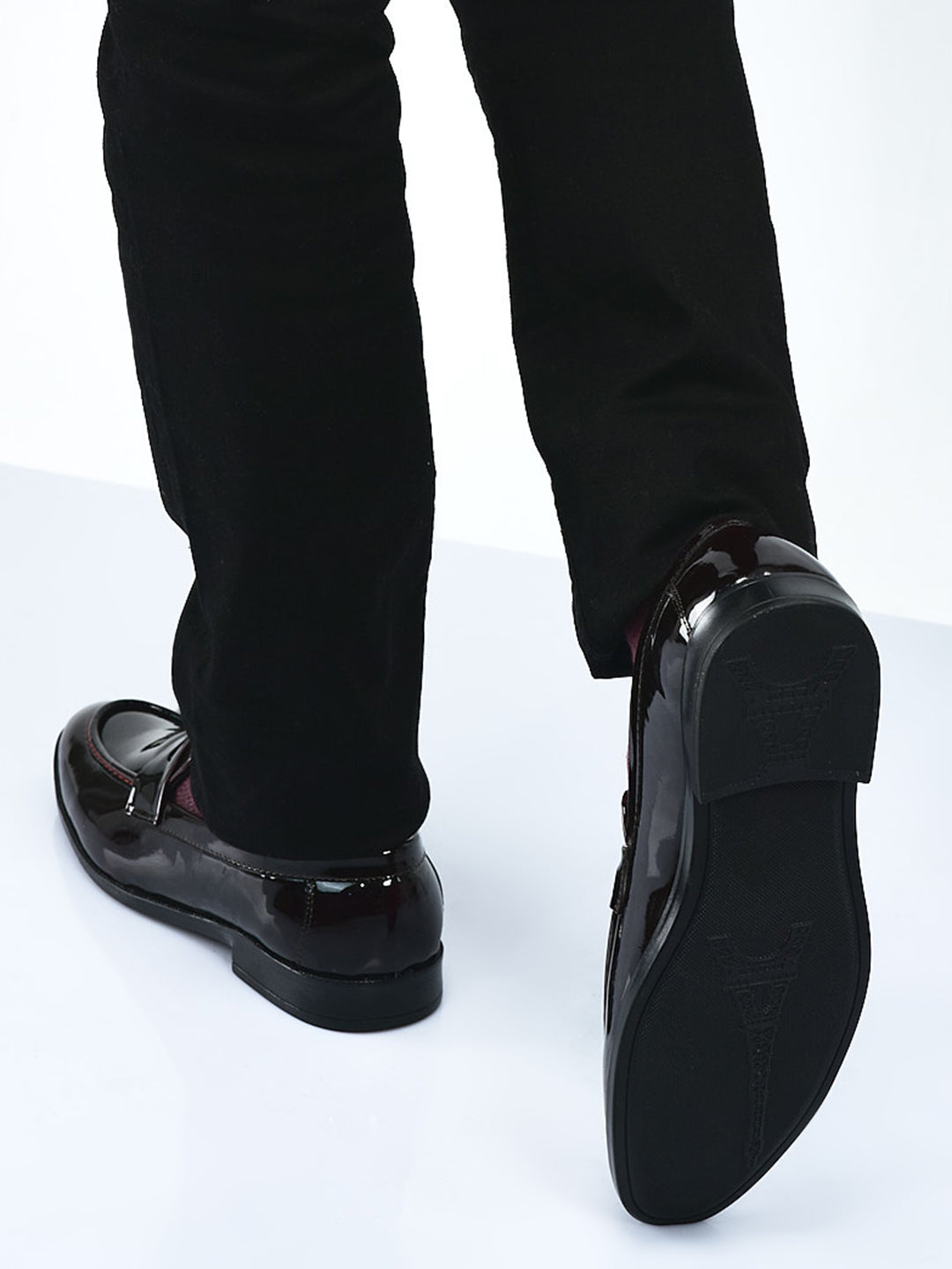 Men Black Classic Patent Leather Party Formal Slip On Shoes|Extra Cushioned Insole Tuxedo Loafers for Wedding, Reception, Cocktail|Slip Resistant Lightweight Sole