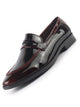 Men Cherry Classic Patent Leather Party Formal Slip On Shoes|Extra Cushioned Insole Tuxedo Loafers for Wedding, Reception, Cocktail|Slip Resistant Lightweight Sole