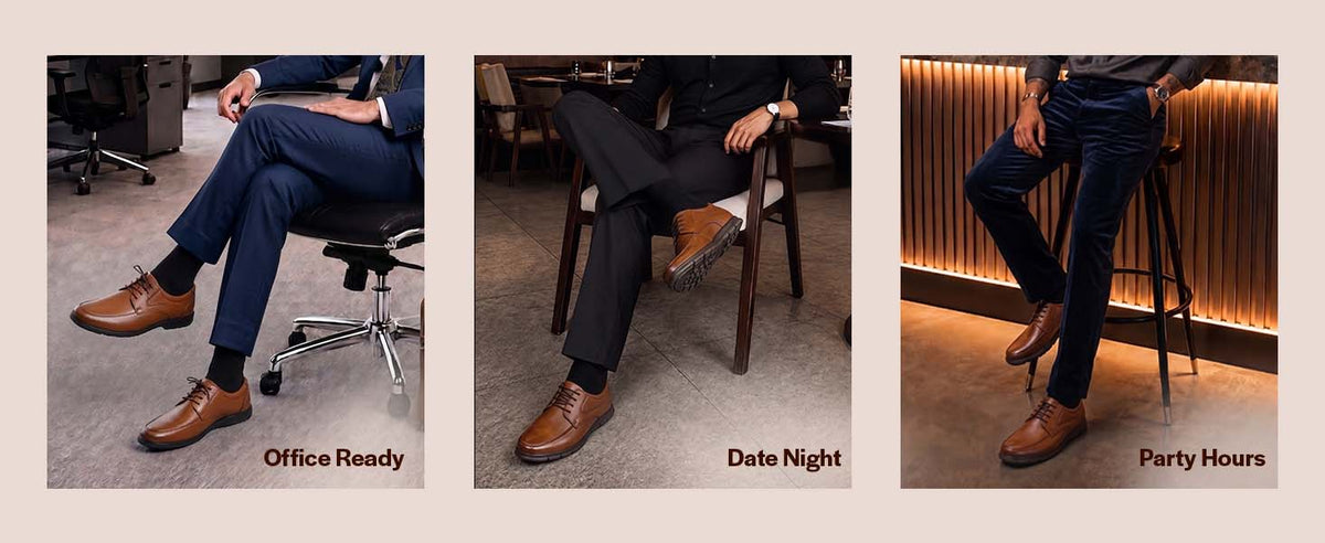 Men Black Classic Formal Flexible Fit Round Toe Lace Up Shoes | Office, Meeting Shoe with Memory Cushioned Insole | Lightweight and Comfort Broad Feet Shoe