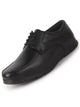 Men Black Classic Formal Flexible Fit Round Toe Lace Up Shoes | Office, Meeting Shoe with Memory Cushioned Insole | Lightweight and Comfort Broad Feet Shoe