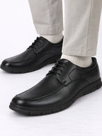 Men Brown Classic Formal Flexible Fit Round Toe Lace Up Shoes | Office, Meeting Shoe with Memory Cushioned Insole | Lightweight and Comfort Broad Feet Shoe