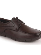Men Brown Classic Formal Flexible Fit Round Toe Lace Up Shoes | Office, Meeting Shoe with Memory Cushioned Insole | Lightweight and Comfort Broad Feet Shoe