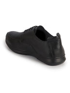 Men Black Genuine Leather Formal Lace Derby Shoes|Shock Absorption Memory Cushioned Insole Comfort|Flexible Fit, Lightweight and Durable Slip Resistant Sole