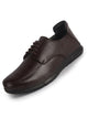 Men Brown Genuine Leather Formal Lace Derby Shoes|Shock Absorption Memory Cushioned Insole Comfort|Flexible Fit, Lightweight and Durable Slip Resistant Sole