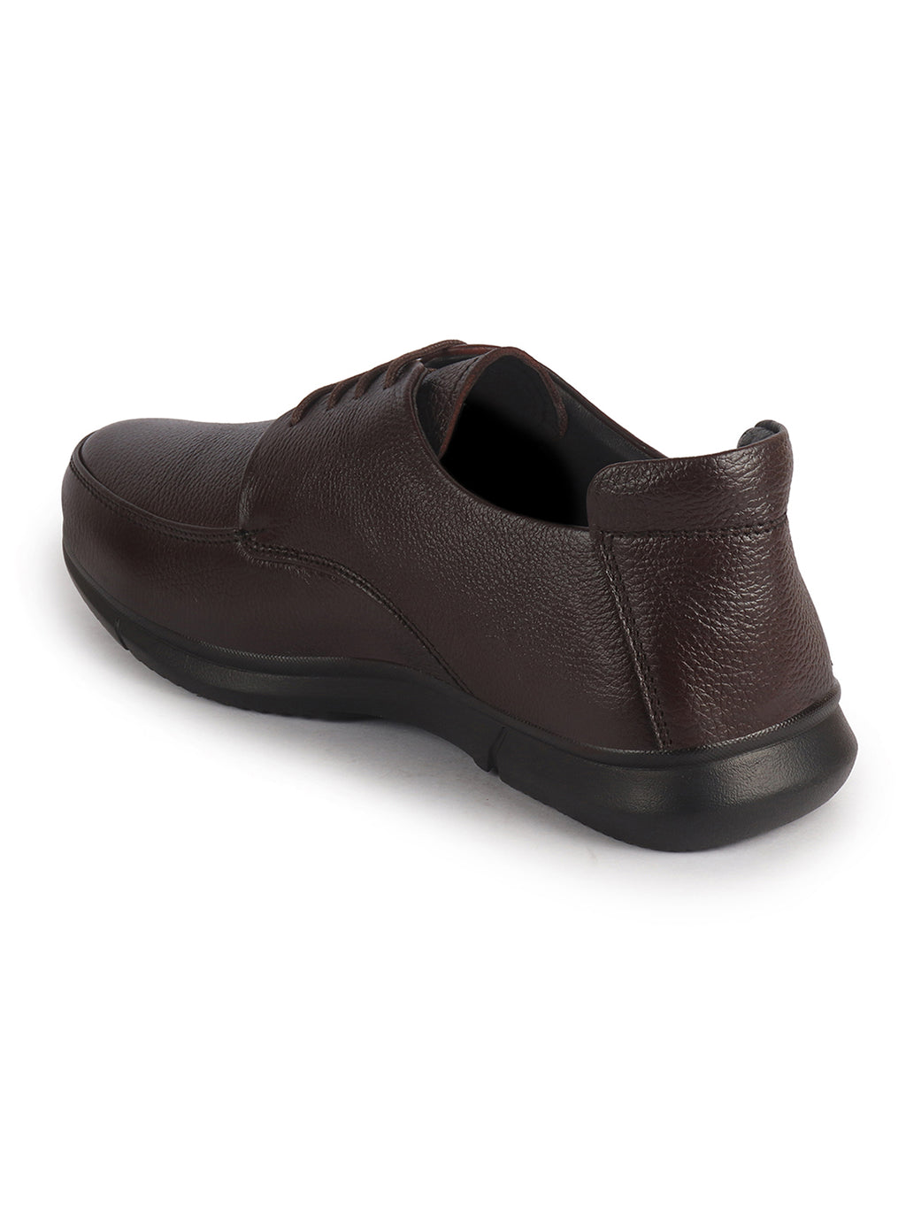 Men Brown Genuine Leather Formal Lace Derby Shoes|Shock Absorption Memory Cushioned Insole Comfort|Flexible Fit, Lightweight and Durable Slip Resistant Sole