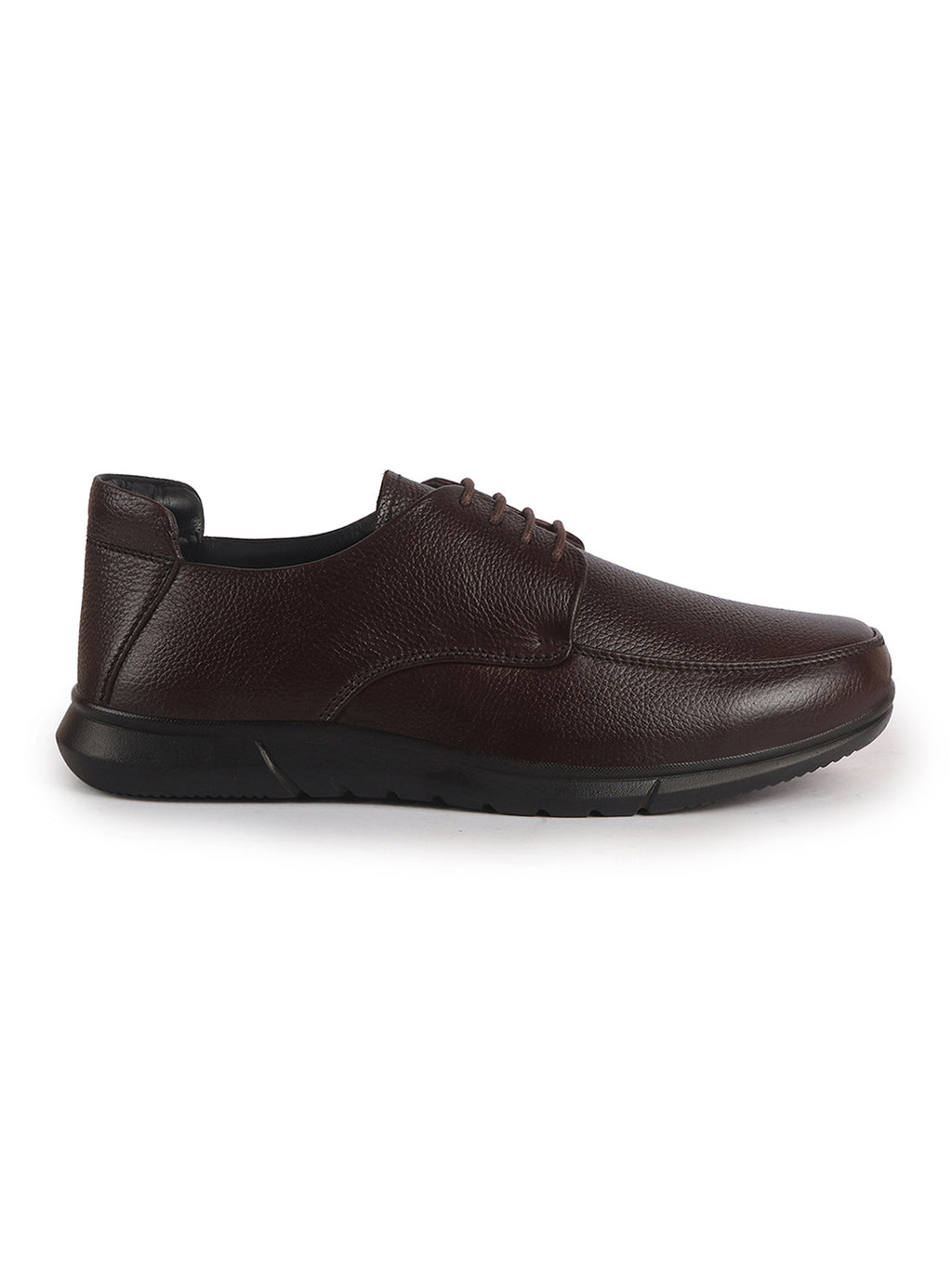 Men Brown Genuine Leather Formal Lace Derby Shoes|Shock Absorption Memory Cushioned Insole Comfort|Flexible Fit, Lightweight and Durable Slip Resistant Sole