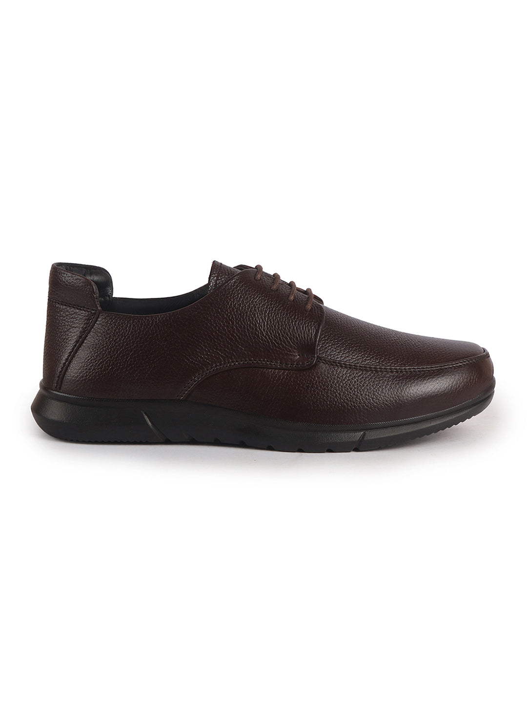Men Brown Genuine Leather Formal Lace Derby Shoes|Shock Absorption Memory Cushioned Insole Comfort|Flexible Fit, Lightweight and Durable Slip Resistant Sole