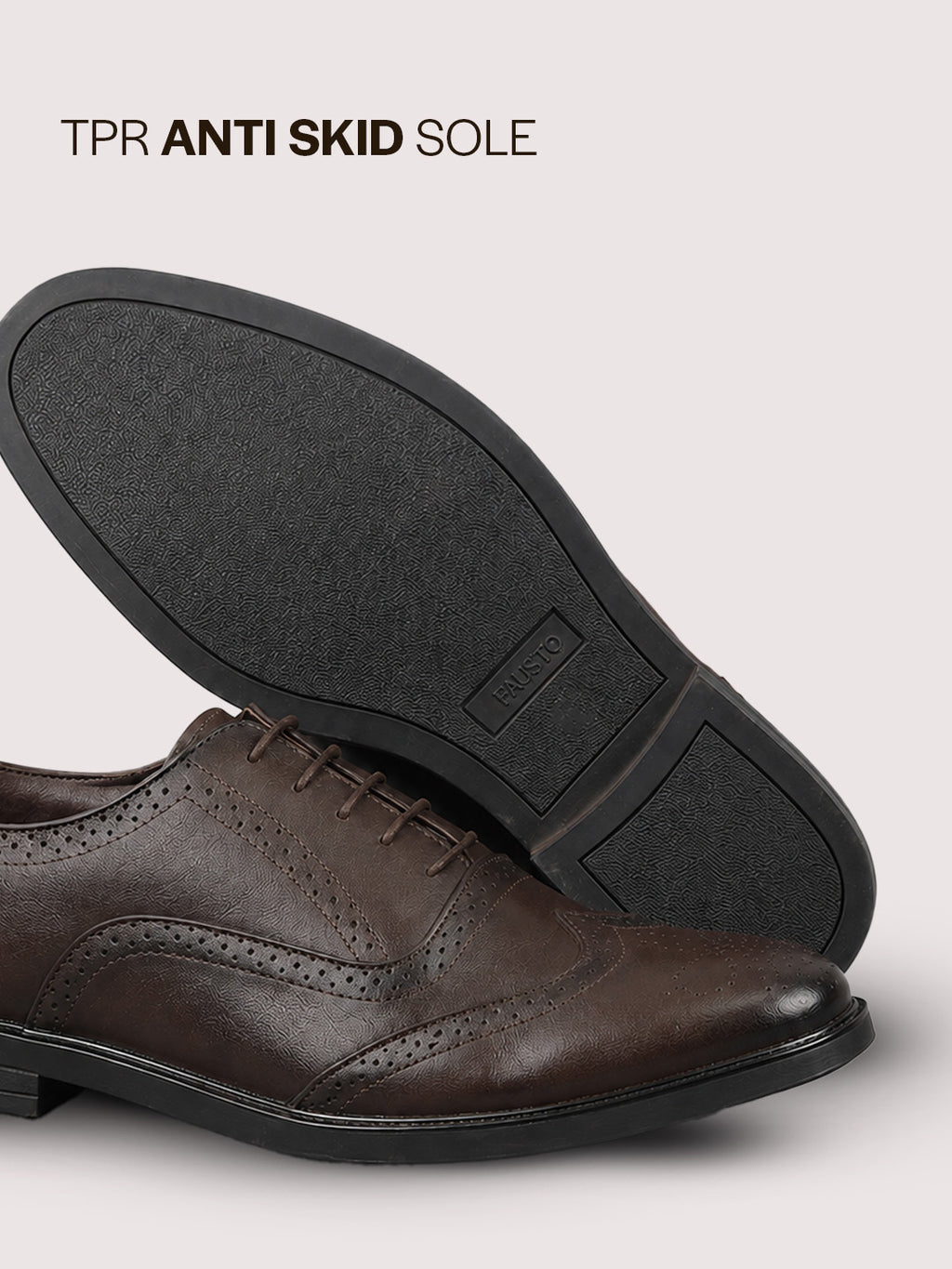 Men Brown Genuine Leather Formal Wingtip Lace Up Brogue Shoes|Evening Party, Event, Wedding Tuxedo Oxford Shoe|Memory Cushioned Insole For All Day Comfort