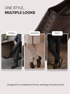 Men Brown Genuine Leather Formal Wingtip Lace Up Brogue Shoes|Evening Party, Event, Wedding Tuxedo Oxford Shoe|Memory Cushioned Insole For All Day Comfort