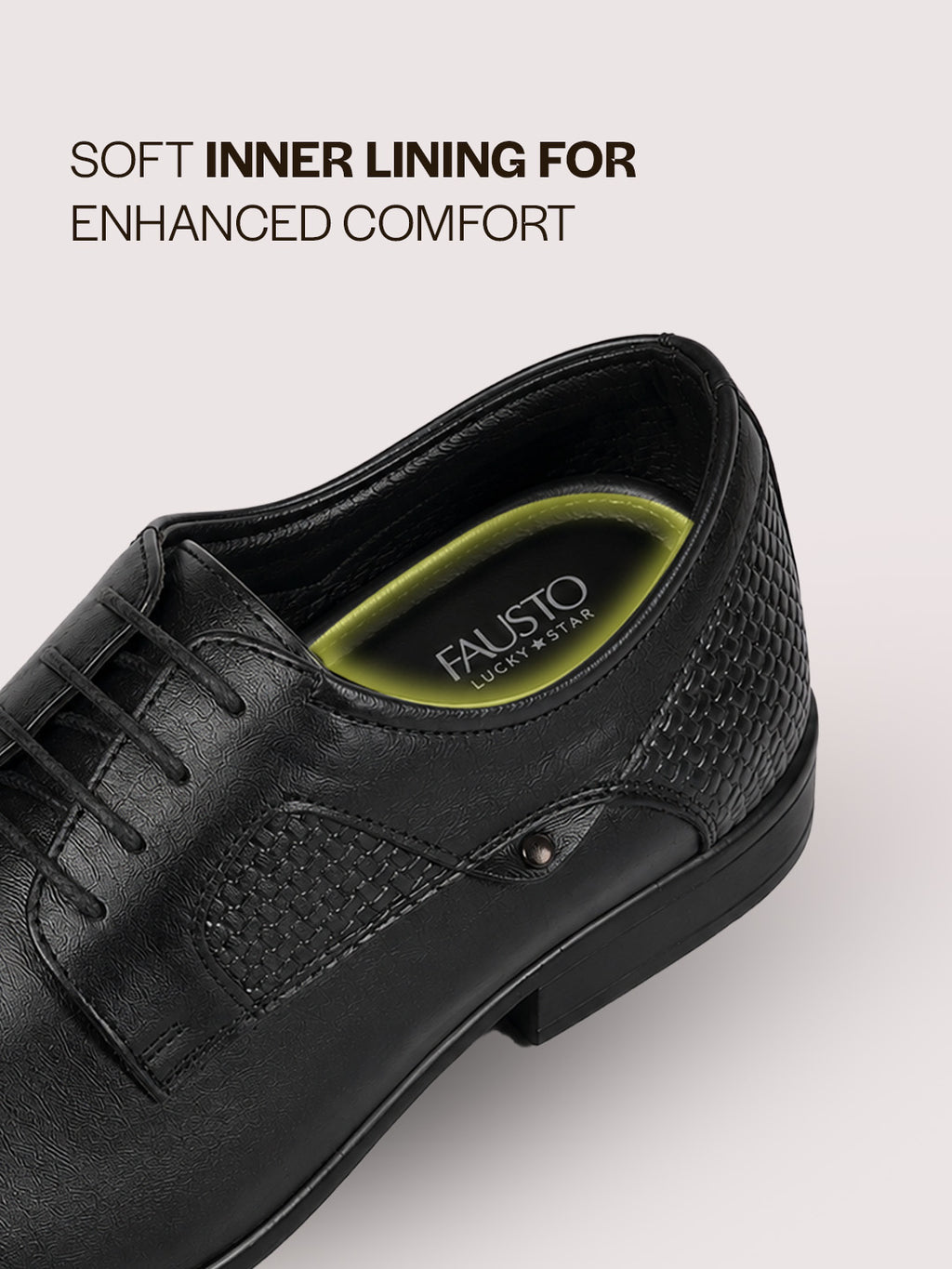 Men Black Genuine Leather Cap Toe Formal Textured Lace Up Oxford Shoes|Anti Skid TPR Sole for All Day Long|Tuxedo Classic Brogue Shoe for Office, Wedding, Travel, Events
