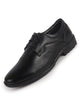 Men Black Genuine Leather Lace Up Formal Derby Shoes|TPR Welted Sole for All Day Comfort|Memory Cushioned Insole Shoe for Office, Meeting, Travel, Events