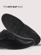 Men Black Genuine Leather Lace Up Formal Derby Shoes|TPR Welted Sole for All Day Comfort|Memory Cushioned Insole Shoe for Office, Meeting, Travel, Events