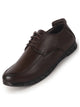 Men Brown Genuine Leather Formal Lace Up Derby Shoe for Office|Collar Padded Back Support Shoe for Travel, Meetings, Events|Flexible Fit, Durable Slip Resistant Sole