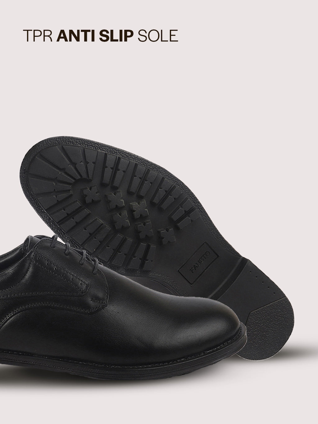 Men Black Genuine Leather Round Toe Formal Lace Up Derby Shoes|Memory Cushioned Insole Shoe for Office, Meeting, Travel, Events|TPR Welted Sole for All Day Long