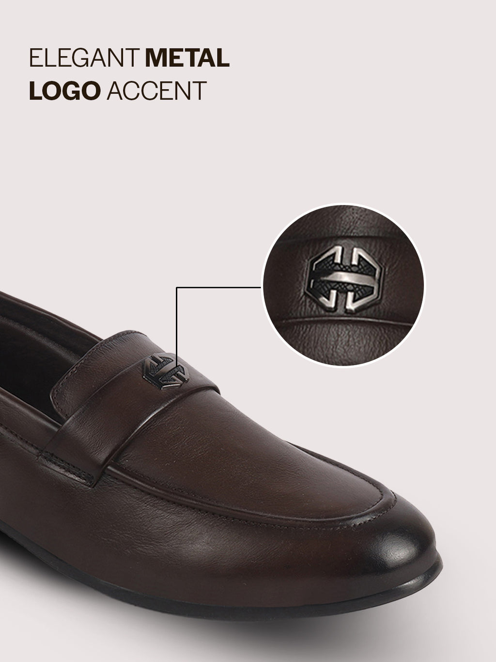 Men Brown Genuine Leather Party Formal Slip On Penny Loafers|Memory Cushioned Tuxedos Dress Shoes for Causuals, Office, Events|Soft Leather Lining for Extra Comfort