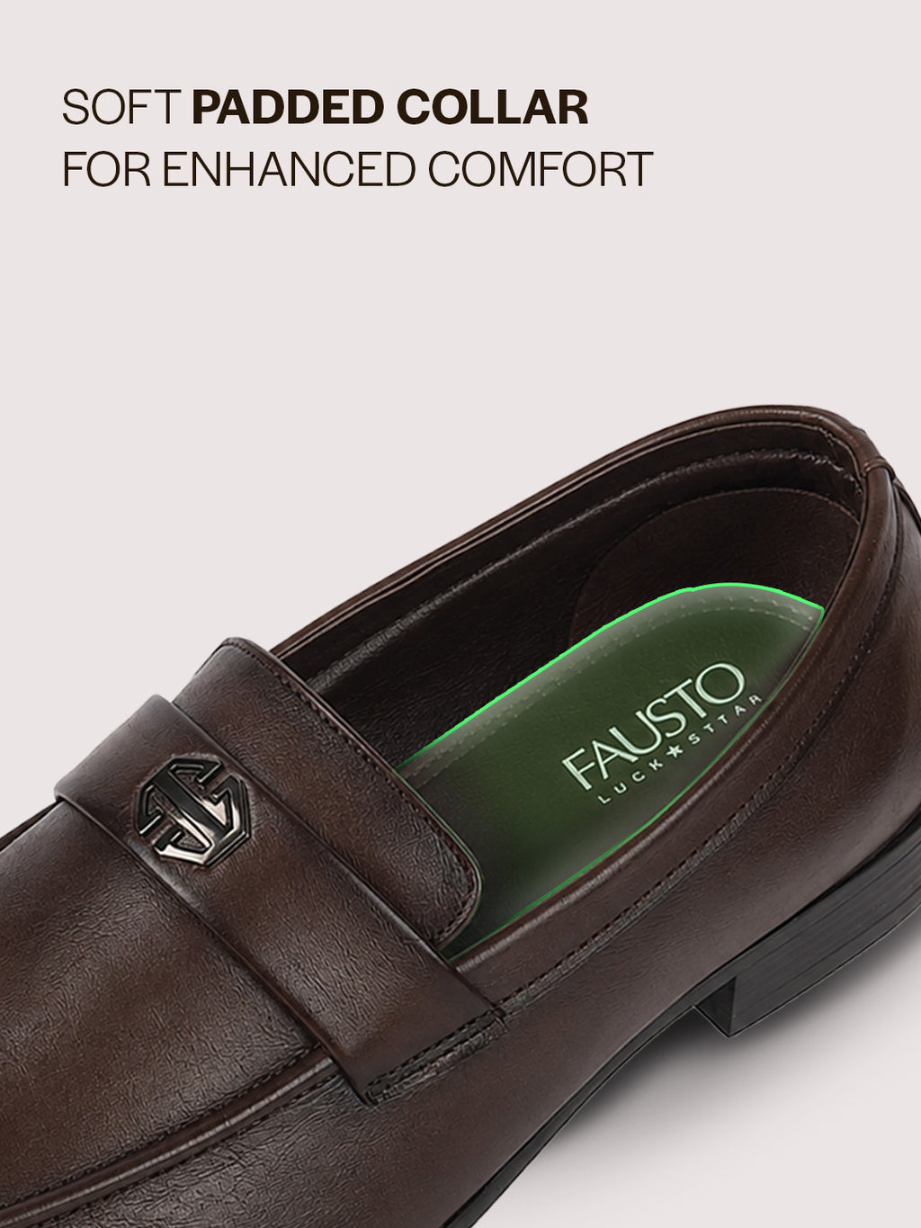 Men Brown Genuine Leather Party Formal Slip On Penny Loafers|Memory Cushioned Tuxedos Dress Shoes for Causuals, Office, Events|Soft Leather Lining for Extra Comfort