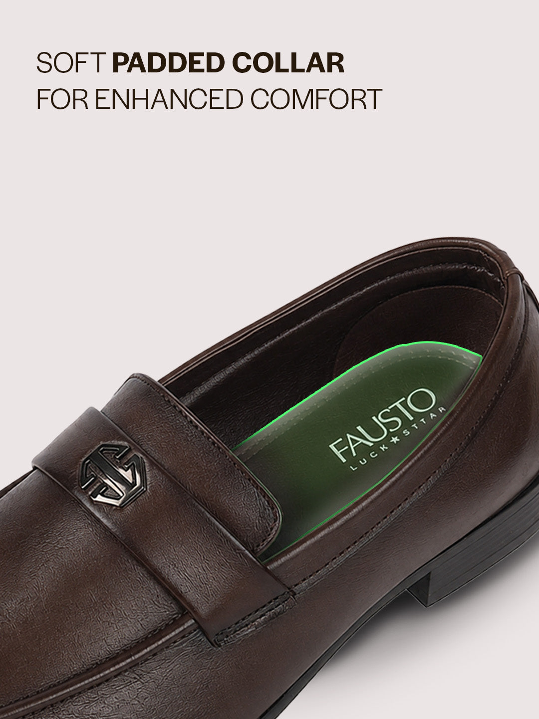 Men Brown Genuine Leather Party Formal Slip On Penny Loafers|Memory Cushioned Tuxedos Dress Shoes for Causuals, Office, Events|Soft Leather Lining for Extra Comfort