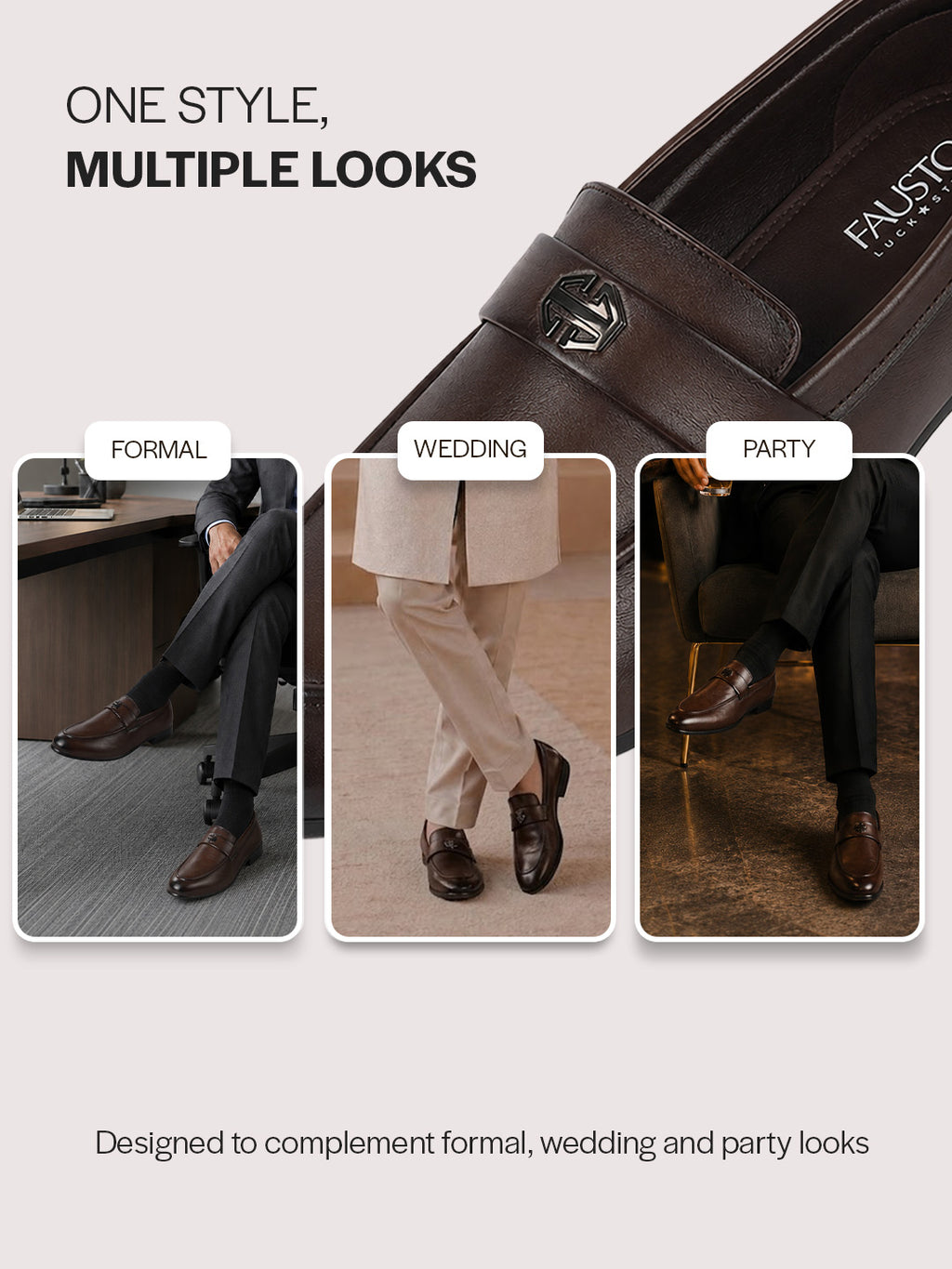Men Brown Genuine Leather Party Formal Slip On Penny Loafers|Memory Cushioned Tuxedos Dress Shoes for Causuals, Office, Events|Soft Leather Lining for Extra Comfort