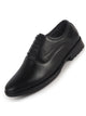 Men Black Genuine Leather Classic Oxford Dress Shoe|Premium Lace-Up Formal Shoes with Round Toe Cap|Elegant Comfort for Office, Weddings, Casual Parties
