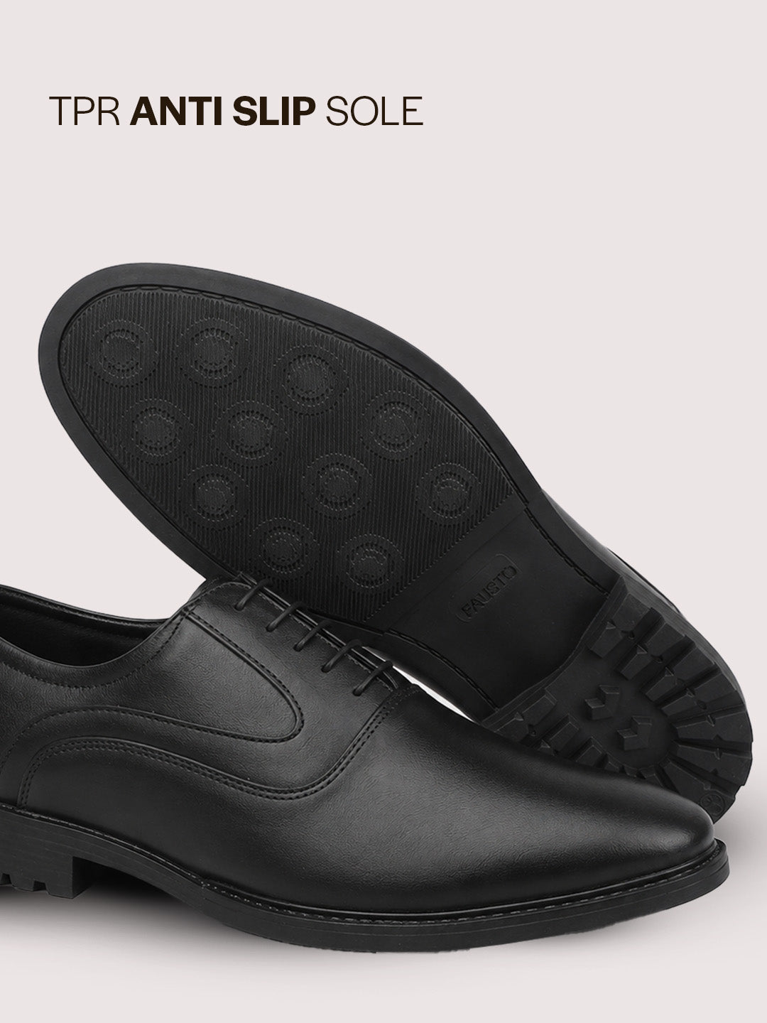 Men Black Genuine Leather Classic Oxford Dress Shoe|Premium Lace-Up Formal Shoes with Round Toe Cap|Elegant Comfort for Office, Weddings, Casual Parties