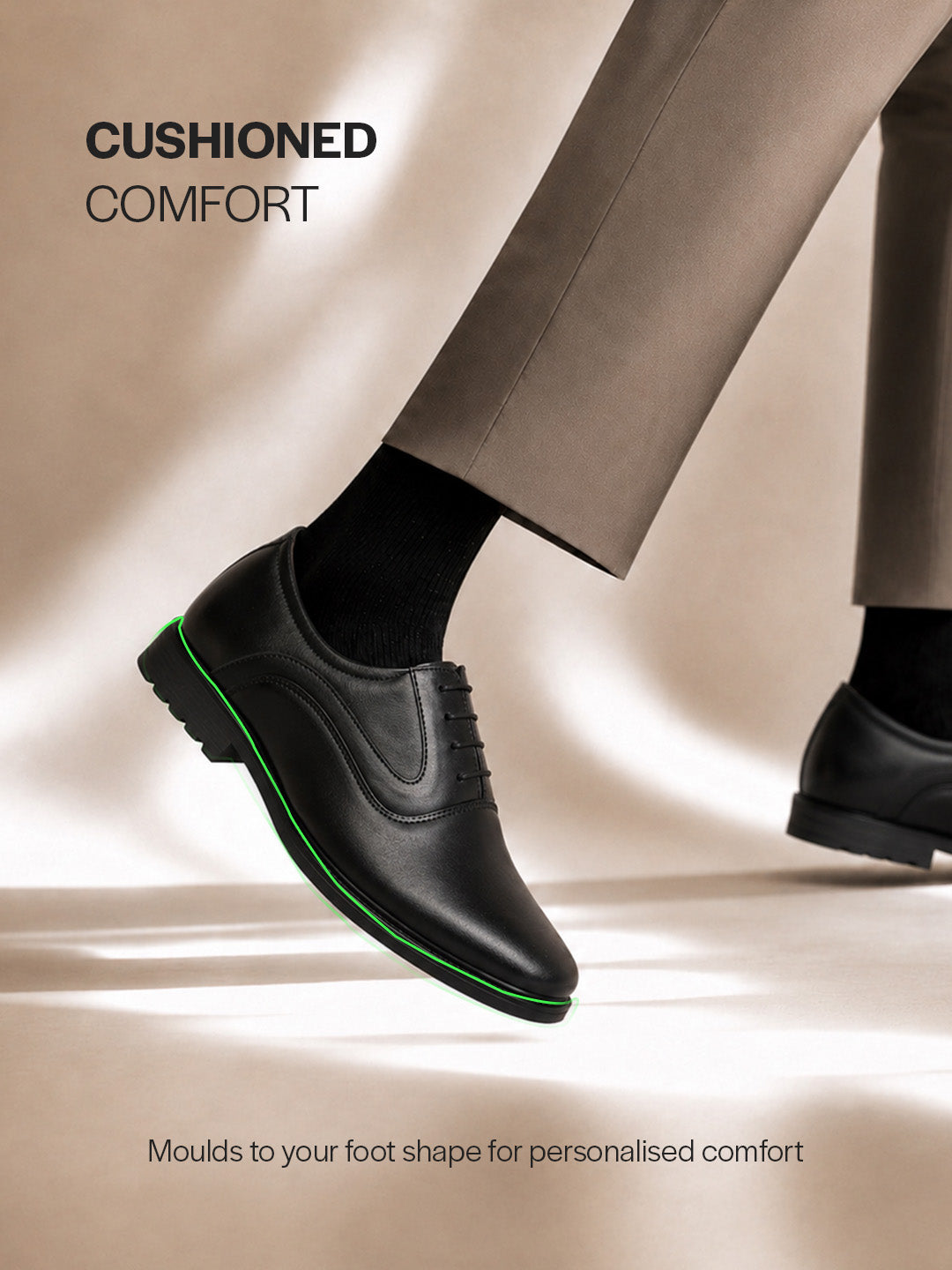 Men Black Genuine Leather Classic Oxford Dress Shoe|Premium Lace-Up Formal Shoes with Round Toe Cap|Elegant Comfort for Office, Weddings, Casual Parties