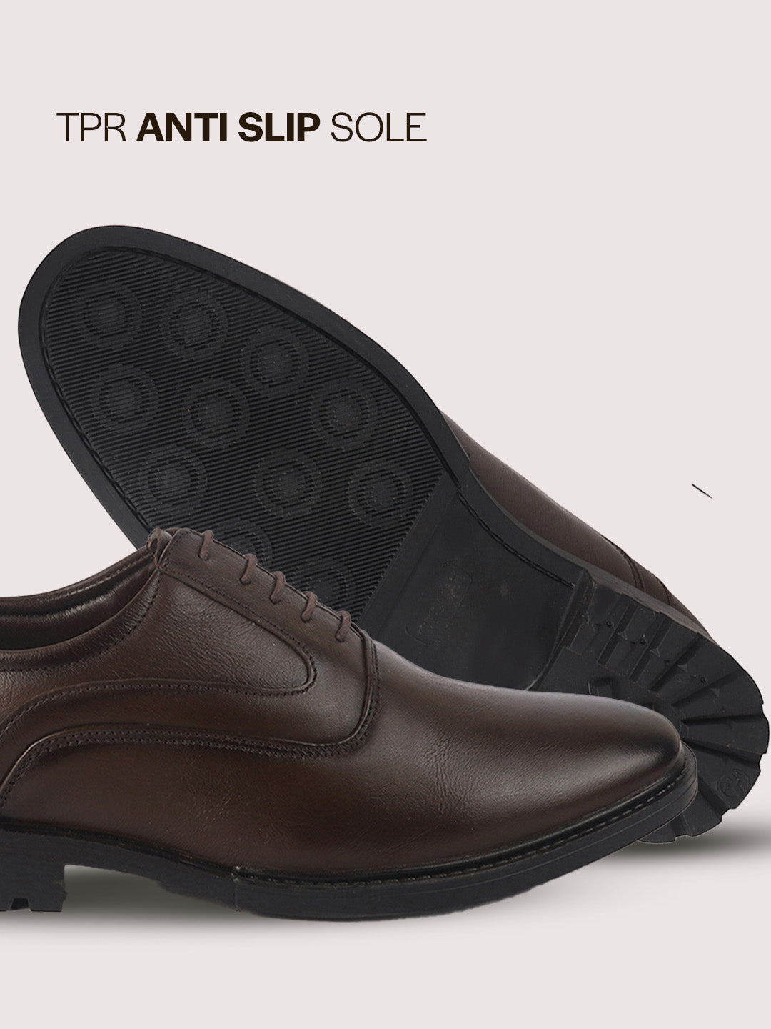 Men Brown Genuine Leather Classic Oxford Dress Shoe|Premium Lace-Up Formal Shoes with Round Toe Cap|Elegant Comfort for Office, Weddings, Casual Parties