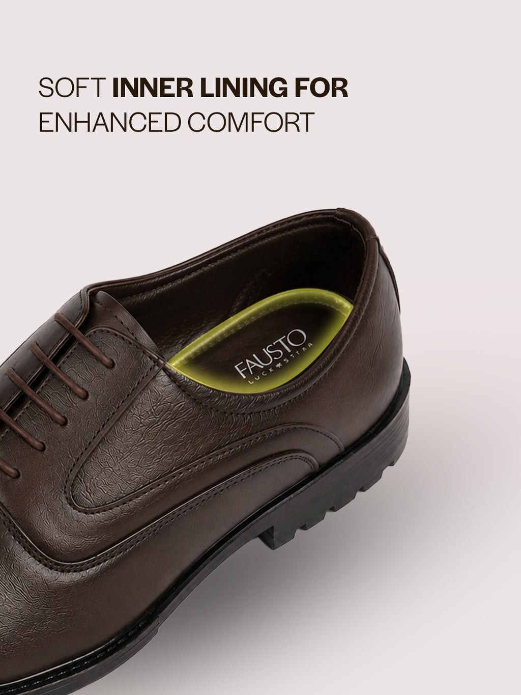 Men Brown Genuine Leather Classic Oxford Dress Shoe|Premium Lace-Up Formal Shoes with Round Toe Cap|Elegant Comfort for Office, Weddings, Casual Parties