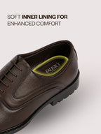 Men Brown Genuine Leather Classic Oxford Dress Shoe|Premium Lace-Up Formal Shoes with Round Toe Cap|Elegant Comfort for Office, Weddings, Casual Parties
