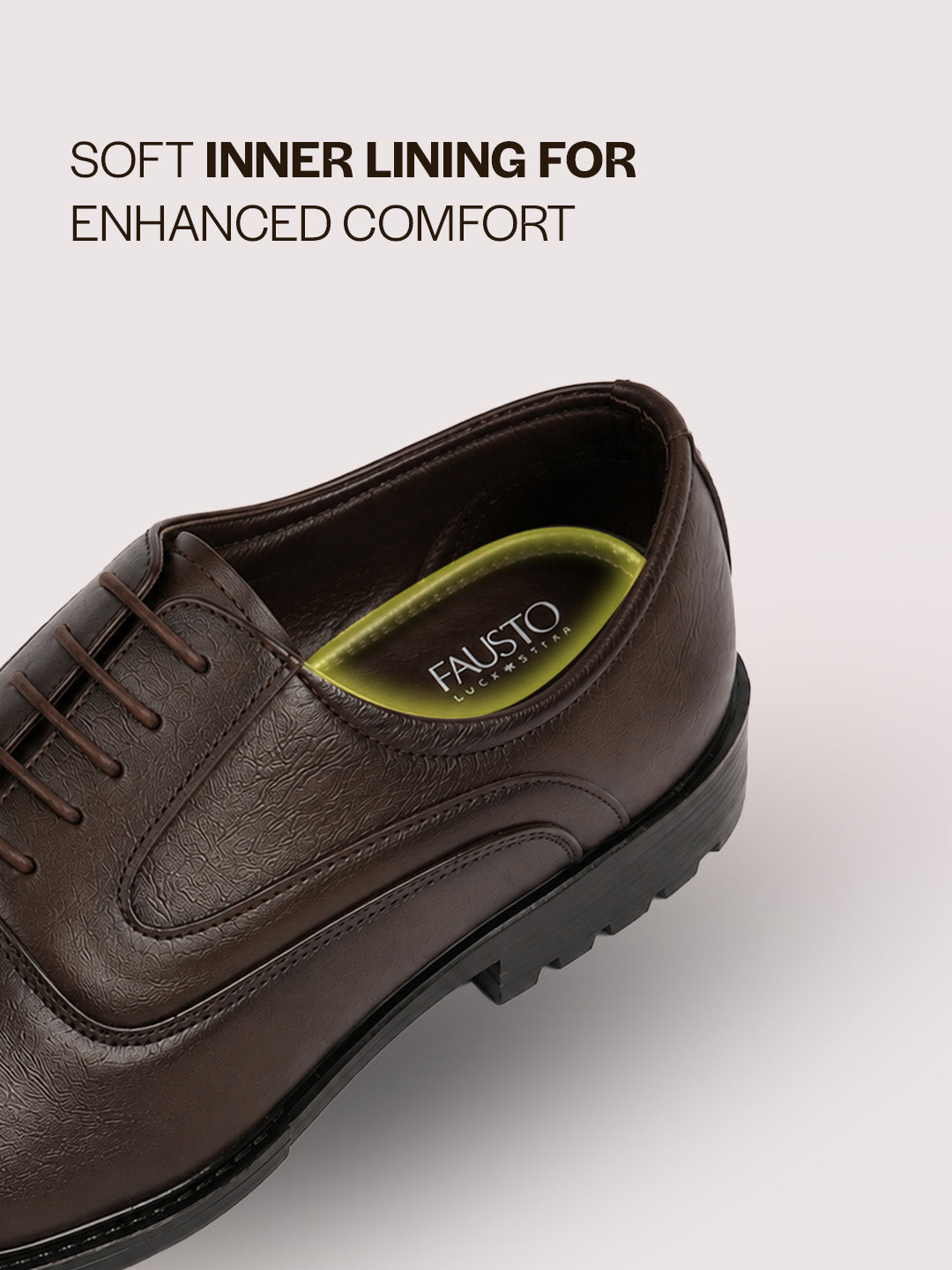 Men Brown Genuine Leather Classic Oxford Dress Shoe|Premium Lace-Up Formal Shoes with Round Toe Cap|Elegant Comfort for Office, Weddings, Casual Parties