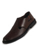 Men Brown Ethnic Wedding Peshawari Shoe Style Sandal with Elastic Side Gore|Premium Textured Slip-On Roman Sandals Paired with Kurta Pyjama or Jeans|Slip Resistant TPR Welted Sole
