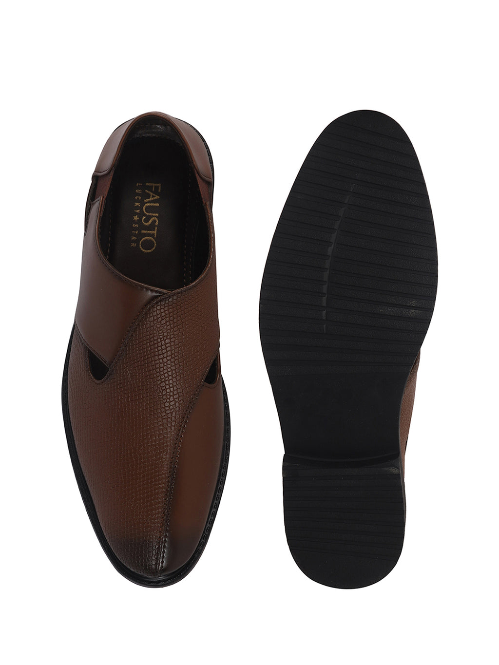 textured roman sandals