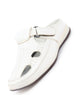 Men White Casual Back Open Perforated Day Long Comfort Slip On Sandals