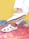 Shop Men White Casual Back Open Perforated Day Long Comfort Slip On Sandals Online.