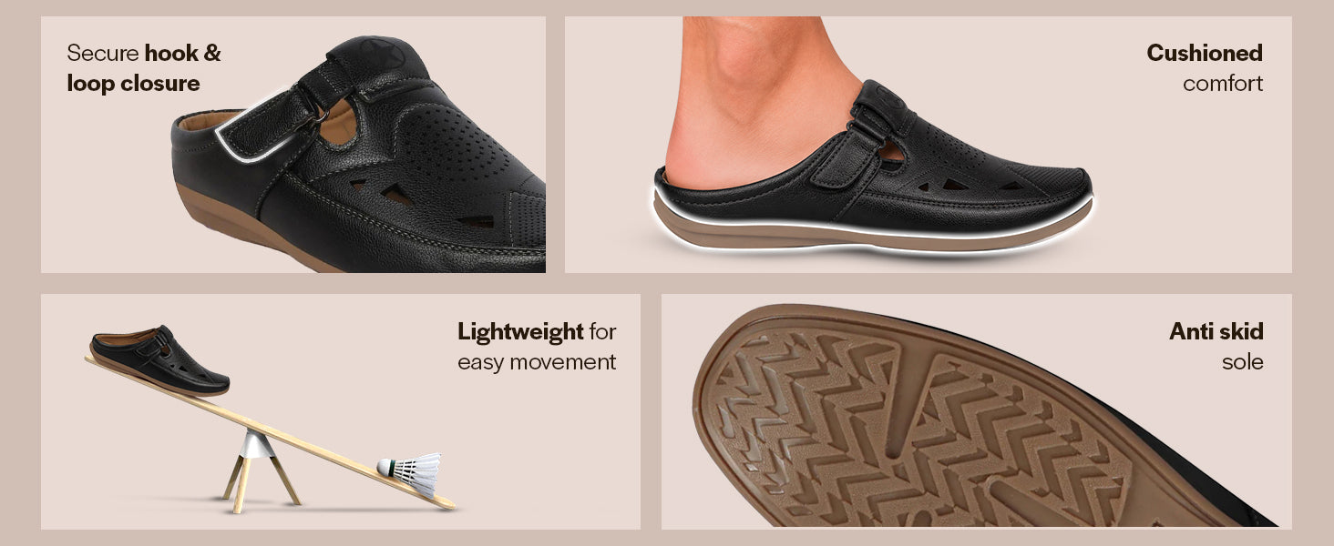 Men Brown Back Open Perforated Breathable Contrast Sole Casual Sandal|Adujstable Strap Stitched Slip On Sandal
