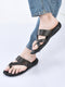 fausto men brown toe ring flat dress slipper with memory cushioned|multi strap slipper for evening|slippers for kurta