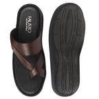 fausto men tan toe ring flat dress slipper with memory cushioned|multi strap slipper for evening|slippers for kurta