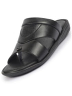shop fausto men black open toe broad feet slipper with memory cushion|comfortable gents slipper|sandals for kurta online.