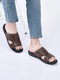 fausto men tan open toe broad feet slipper with memory cushion|comfortable gents slipper|sandals for kurta
