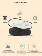 fausto men white toe ring kohlapuri slipper with cushioned footbed|multi strap slipper for evening